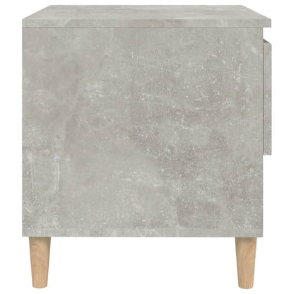 Modern Concrete Grey Bedside Table, 50x46x50cm Engineered Wood