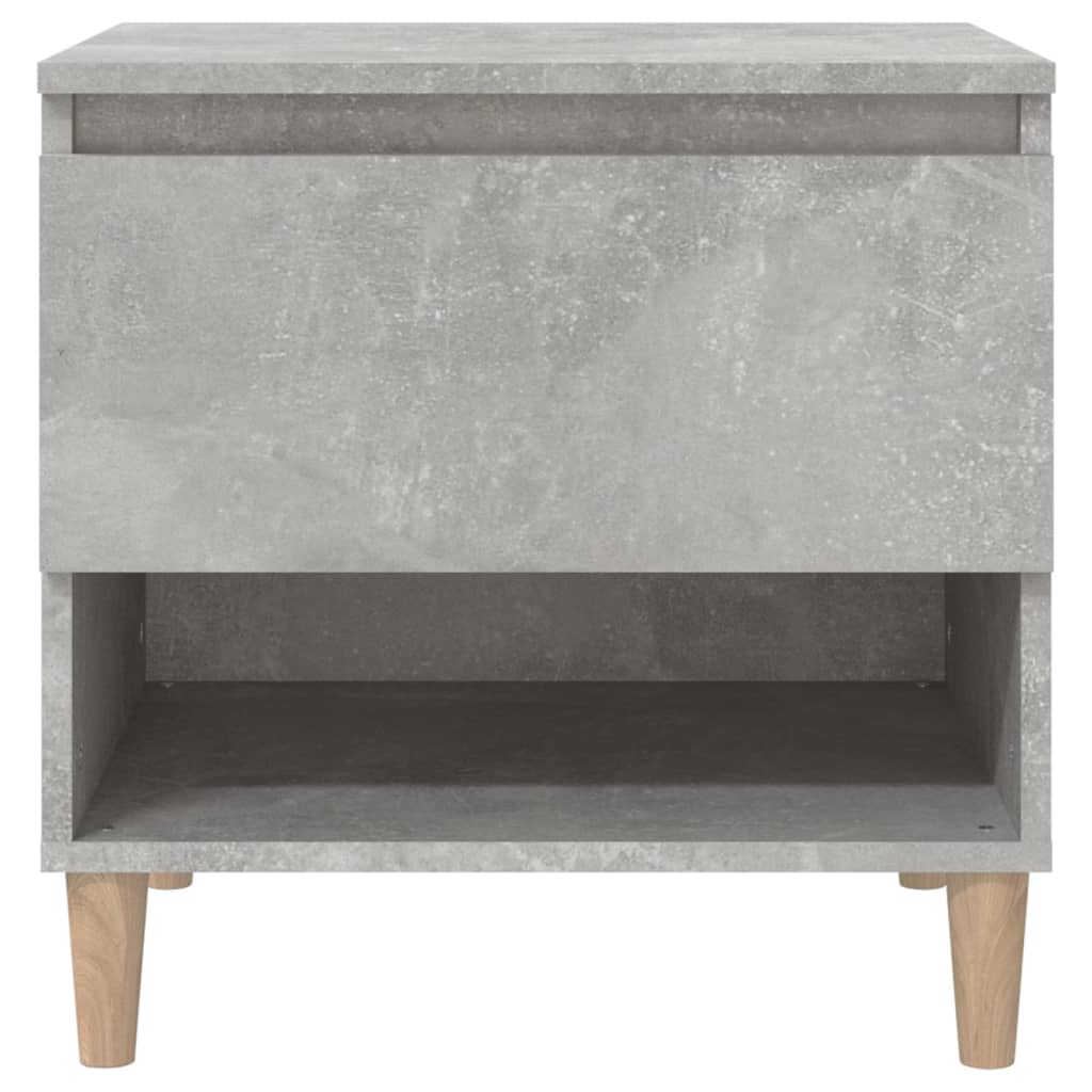 Concrete Grey Bedside Tables Set of 2 - Engineered Wood, 50x46x50 cm