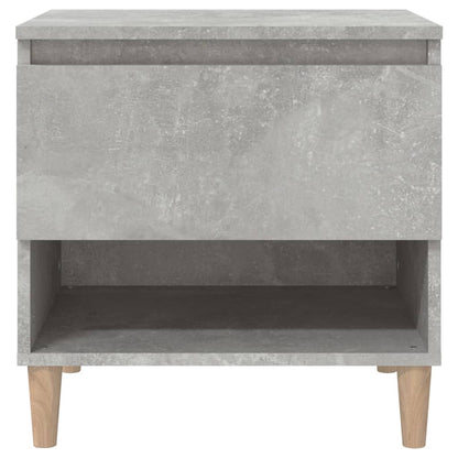 Concrete Grey Bedside Tables Set of 2 - Engineered Wood, 50x46x50 cm