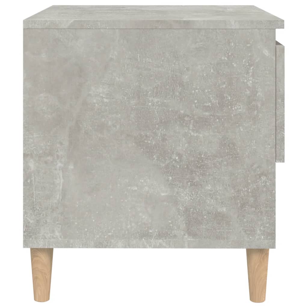 Concrete Grey Bedside Tables Set of 2 - Engineered Wood, 50x46x50 cm