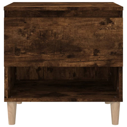 Smoked Oak Bedside Tables Set of 2 - 50x46x50 Engineered Wood
