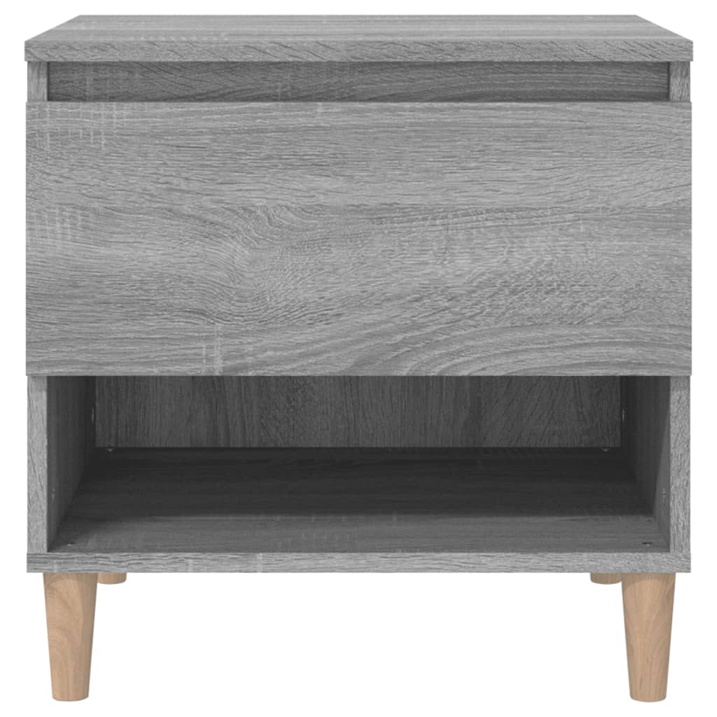 Grey Sonoma Bedside Table 50x46x50 - Engineered Wood Elegance