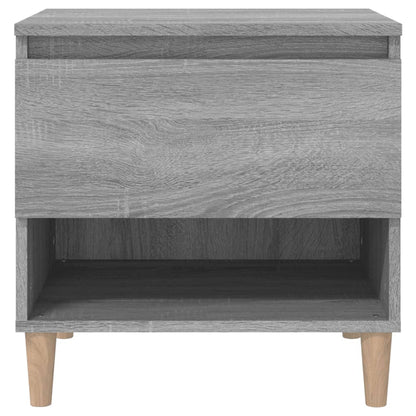 Grey Sonoma Bedside Table 50x46x50 - Engineered Wood Elegance