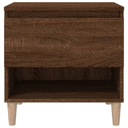 Brown Oak Bedside Tables 2 Pcs - 50x46x50cm Engineered Wood