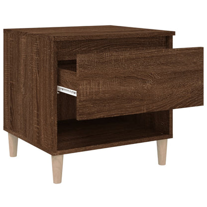 Brown Oak Bedside Tables 2 Pcs - 50x46x50cm Engineered Wood
