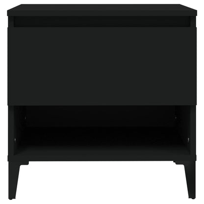 Black Engineered Wood Side Table - 50x46x50 cm