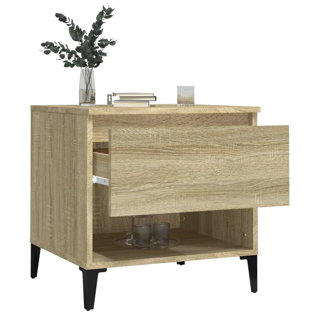 Sonoma Oak Side Table - 50x46x50 cm, Engineered Wood