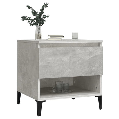 Concrete Grey Engineered Wood Side Tables, 2 Pcs, 50x46x50 cm