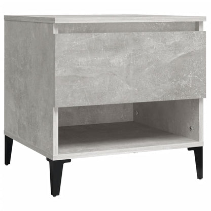Concrete Grey Engineered Wood Side Tables, 2 Pcs, 50x46x50 cm