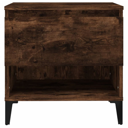 Smoked Oak Side Table - Engineered Wood, 50x46x50 cm