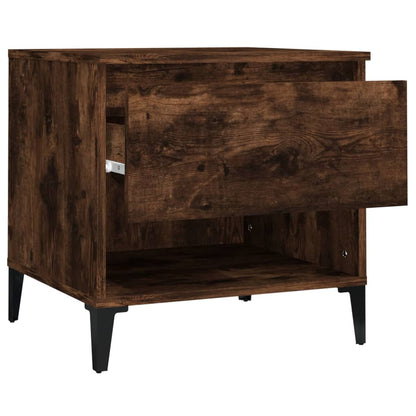 Smoked Oak Side Table - Engineered Wood, 50x46x50 cm