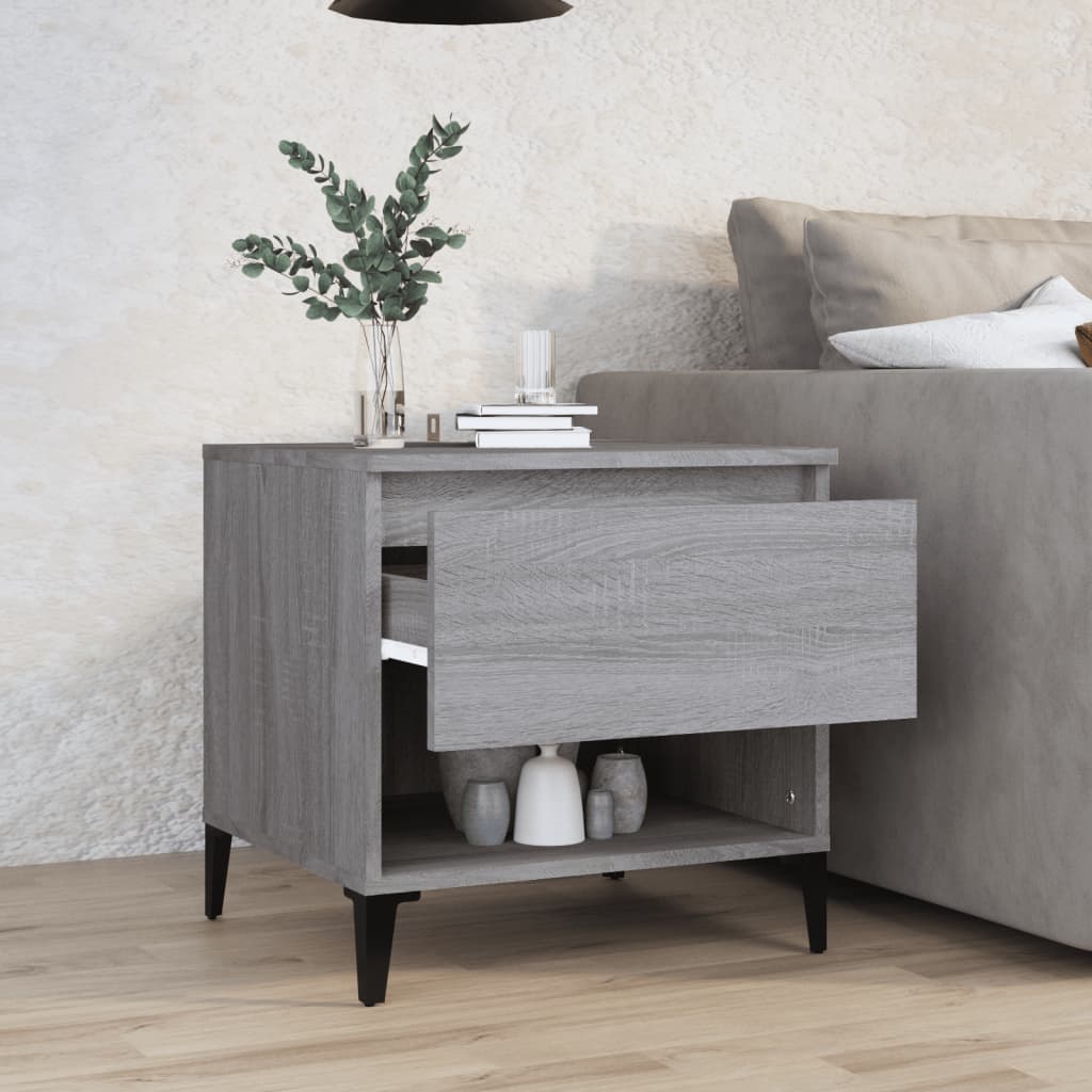 Grey Sonoma Side Table - 50x46x50 cm, Engineered Wood
