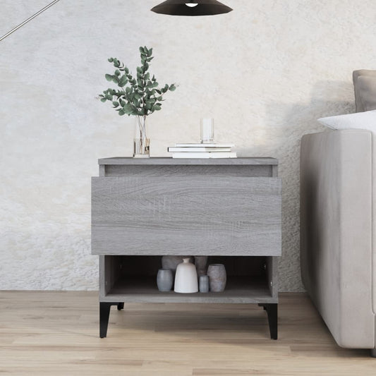 Grey Sonoma Side Table - 50x46x50 cm, Engineered Wood