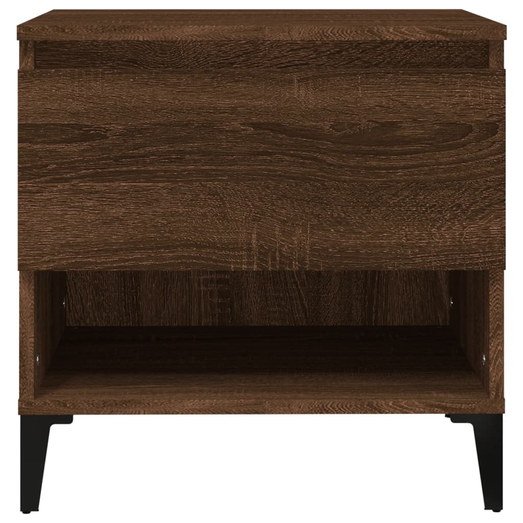 Brown Oak Side Table - Engineered Wood, 50x46x50 cm