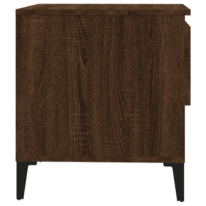 Brown Oak Side Table - Engineered Wood, 50x46x50 cm