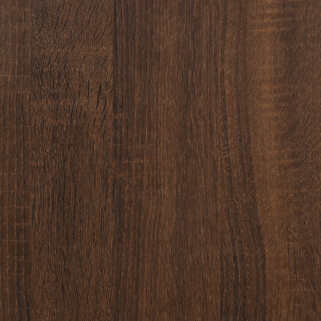Brown Oak Side Table - Engineered Wood, 50x46x50 cm