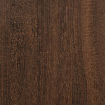 Brown Oak Side Table - Engineered Wood, 50x46x50 cm