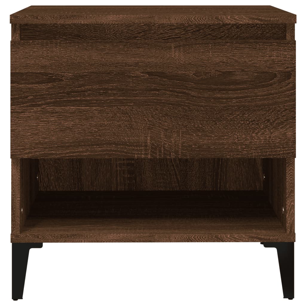 2-Piece Oak Brown Side Tables - Engineered Wood, 50x46x50 cm