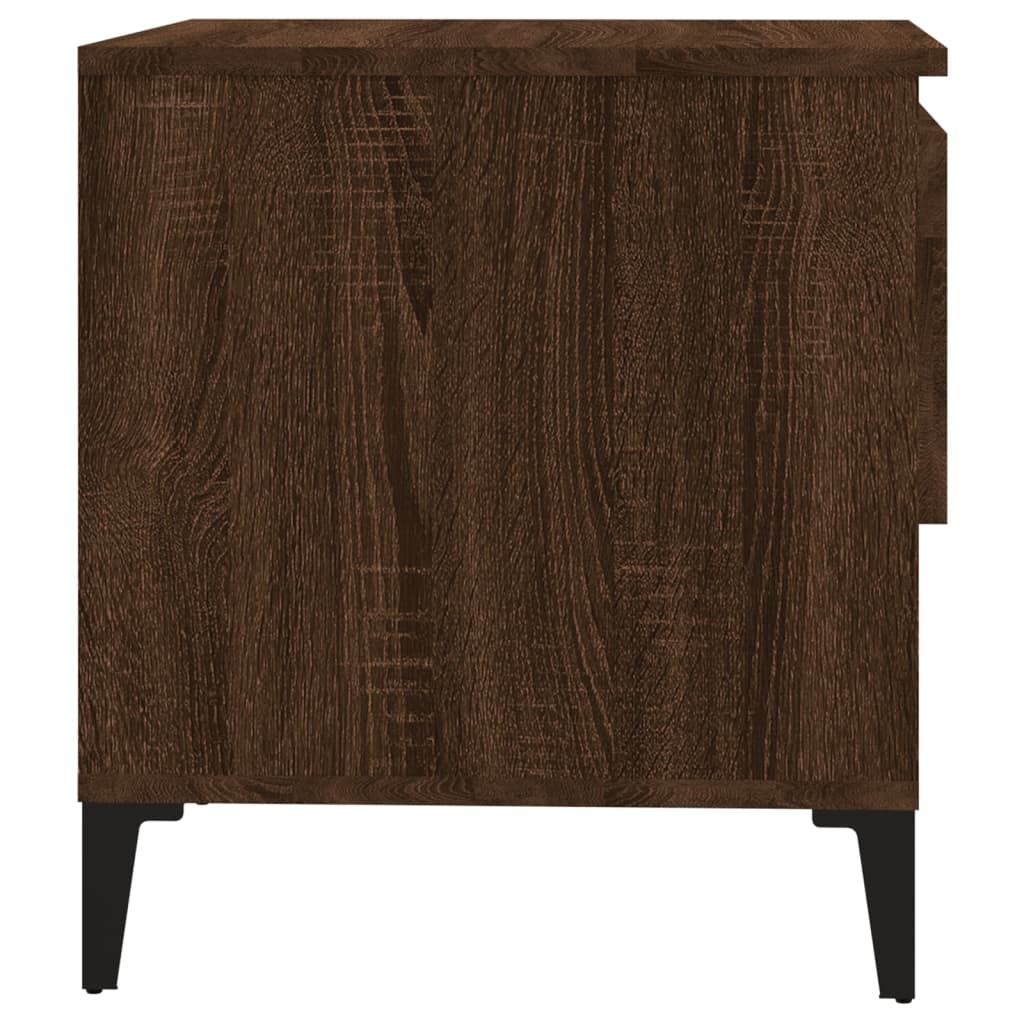 2-Piece Oak Brown Side Tables - Engineered Wood, 50x46x50 cm