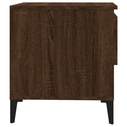 2-Piece Oak Brown Side Tables - Engineered Wood, 50x46x50 cm