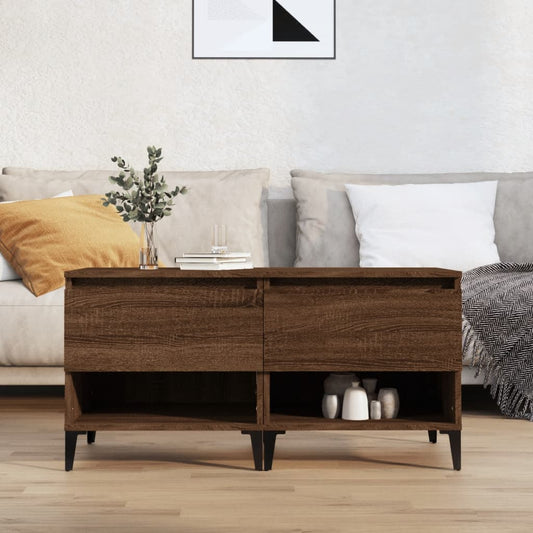 2-Piece Oak Brown Side Tables - Engineered Wood, 50x46x50 cm