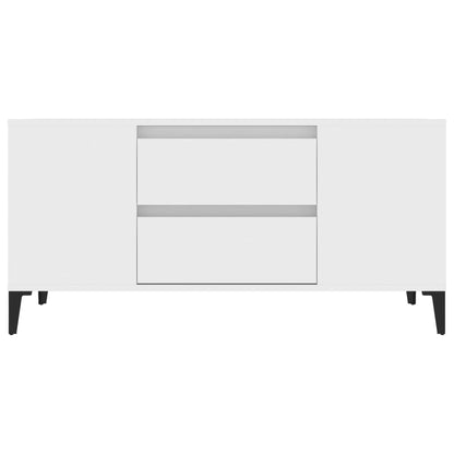 TV Cabinet White 102x44.5x50 cm Engineered Wood