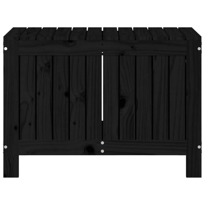 Black Solid Pine Garden Storage Box 76x42.5x54 cm