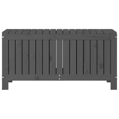 Grey Solid Wood Pine Garden Storage Box 108x42.5x54 cm
