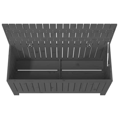 Grey Solid Wood Pine Garden Storage Box 108x42.5x54 cm