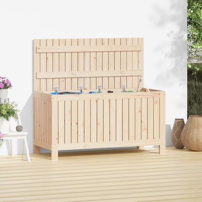 Solid Wood Pine Garden Storage Box 115x49x60 cm - Durable & Stylish