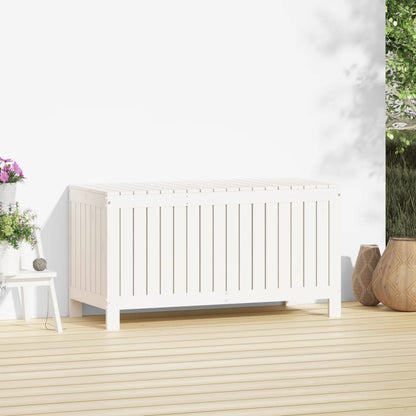 White Solid Wood Pine Garden Storage Box - 115x49x60 cm