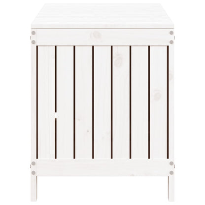 White Solid Wood Pine Garden Storage Box - 115x49x60 cm