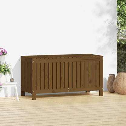 Solid Pine Garden Storage Box - Honey Brown, 115x49x60 cm