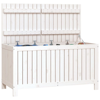 White Solid Pine Garden Storage Box - 121x55x64 cm