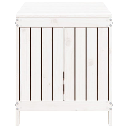 White Solid Pine Garden Storage Box - 121x55x64 cm