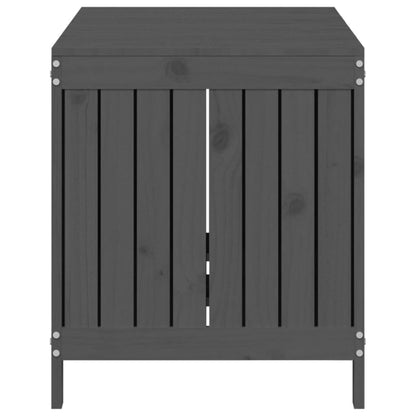 Solid Pine Garden Storage Box in Grey - 121x55x64 cm