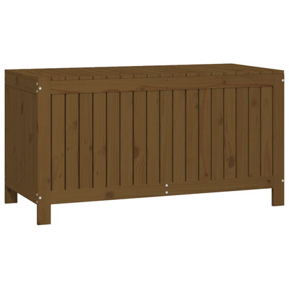 Solid Pine Garden Storage Box, Honey Brown, 121x55x64 cm