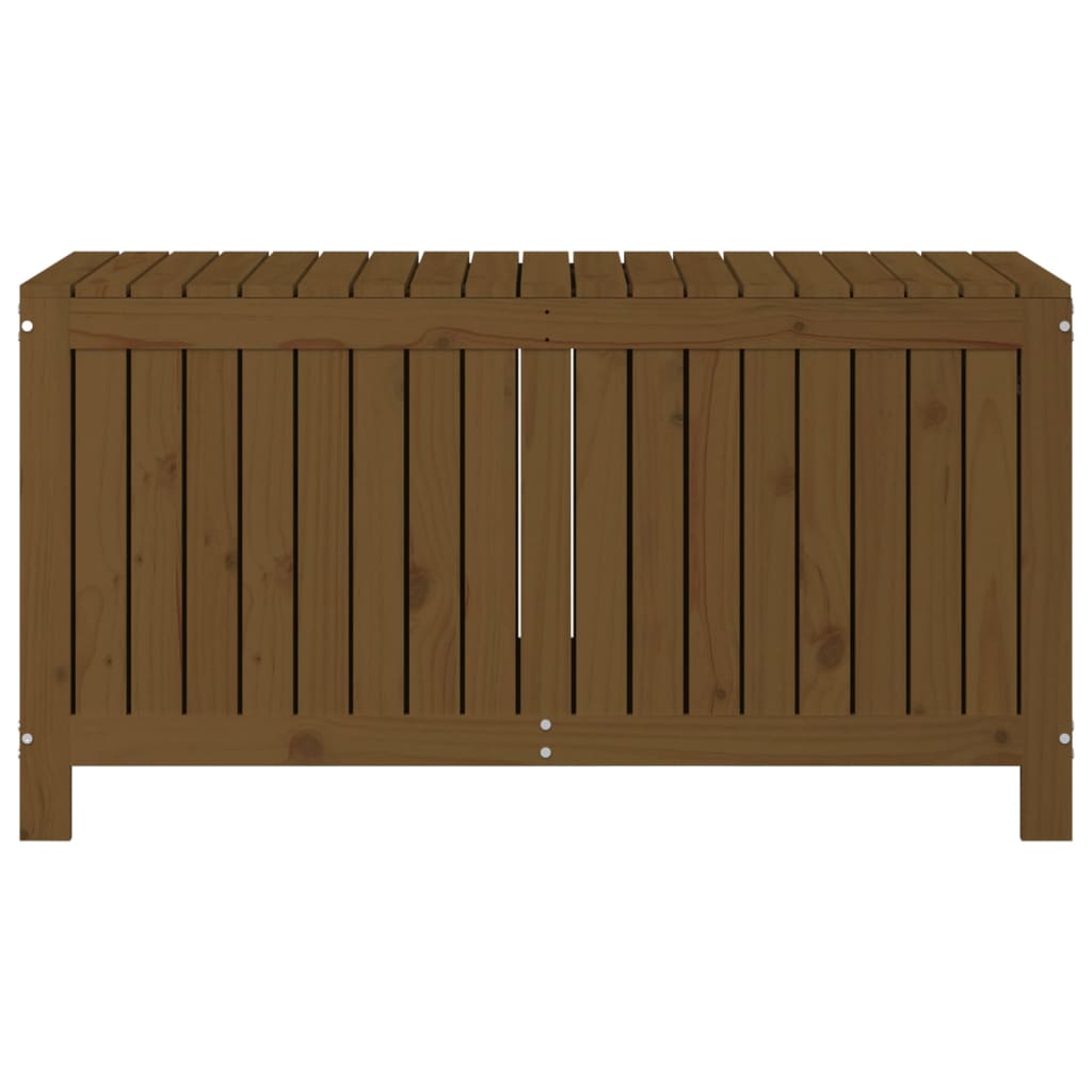 Solid Pine Garden Storage Box, Honey Brown, 121x55x64 cm