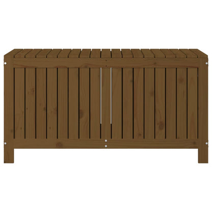 Solid Pine Garden Storage Box, Honey Brown, 121x55x64 cm