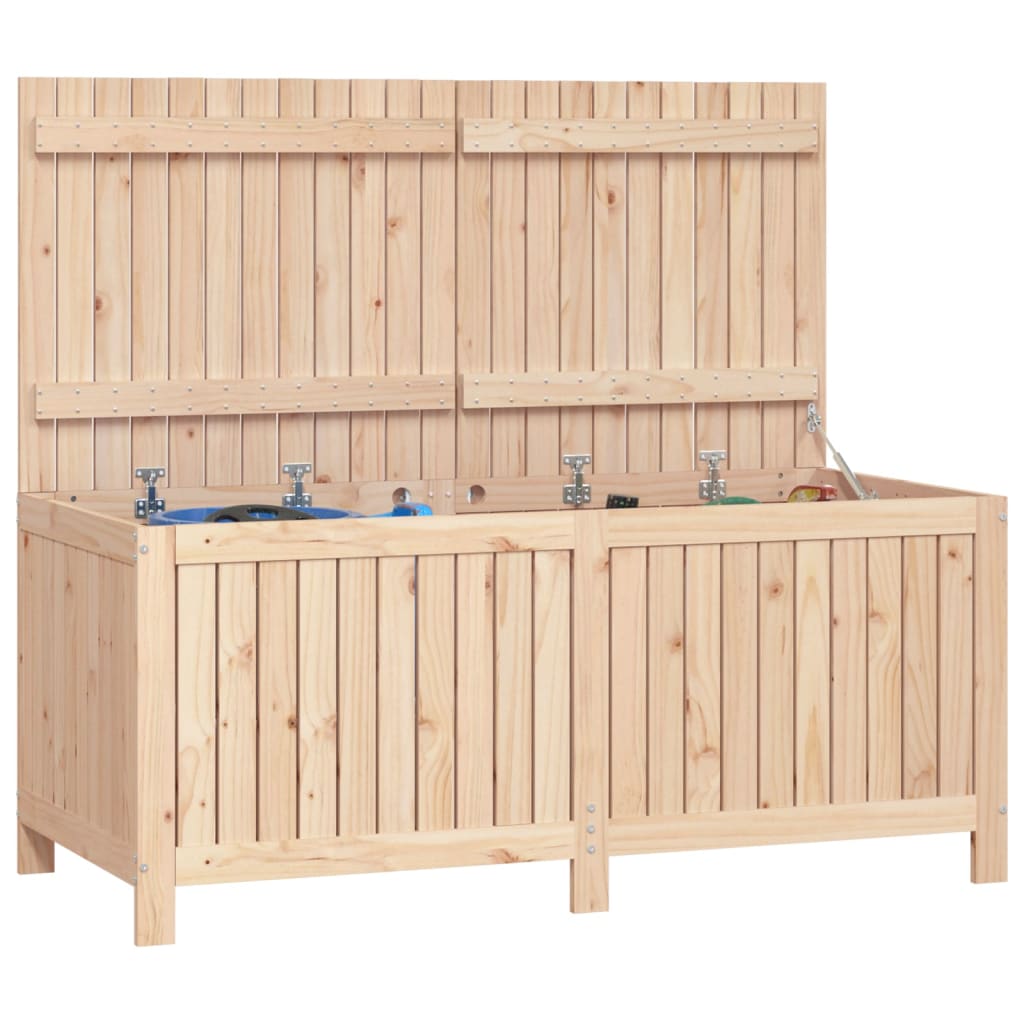 Solid Pine Wood Garden Storage Box, 147x68x64 cm - Weatherproof