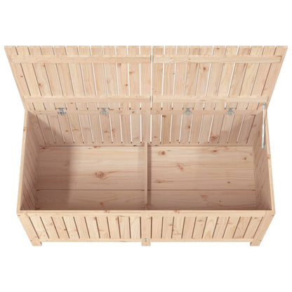 Solid Pine Wood Garden Storage Box, 147x68x64 cm - Weatherproof