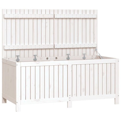 White Solid Pine Garden Storage Box 147x68x64 cm