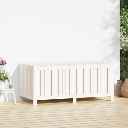 White Solid Pine Garden Storage Box 147x68x64 cm