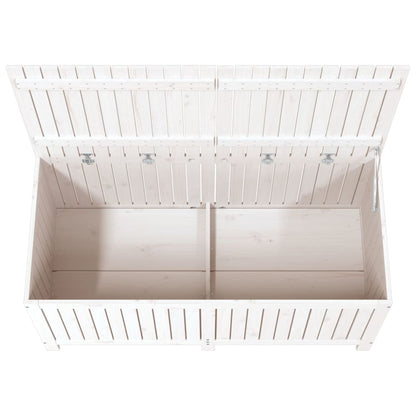 White Solid Pine Garden Storage Box 147x68x64 cm