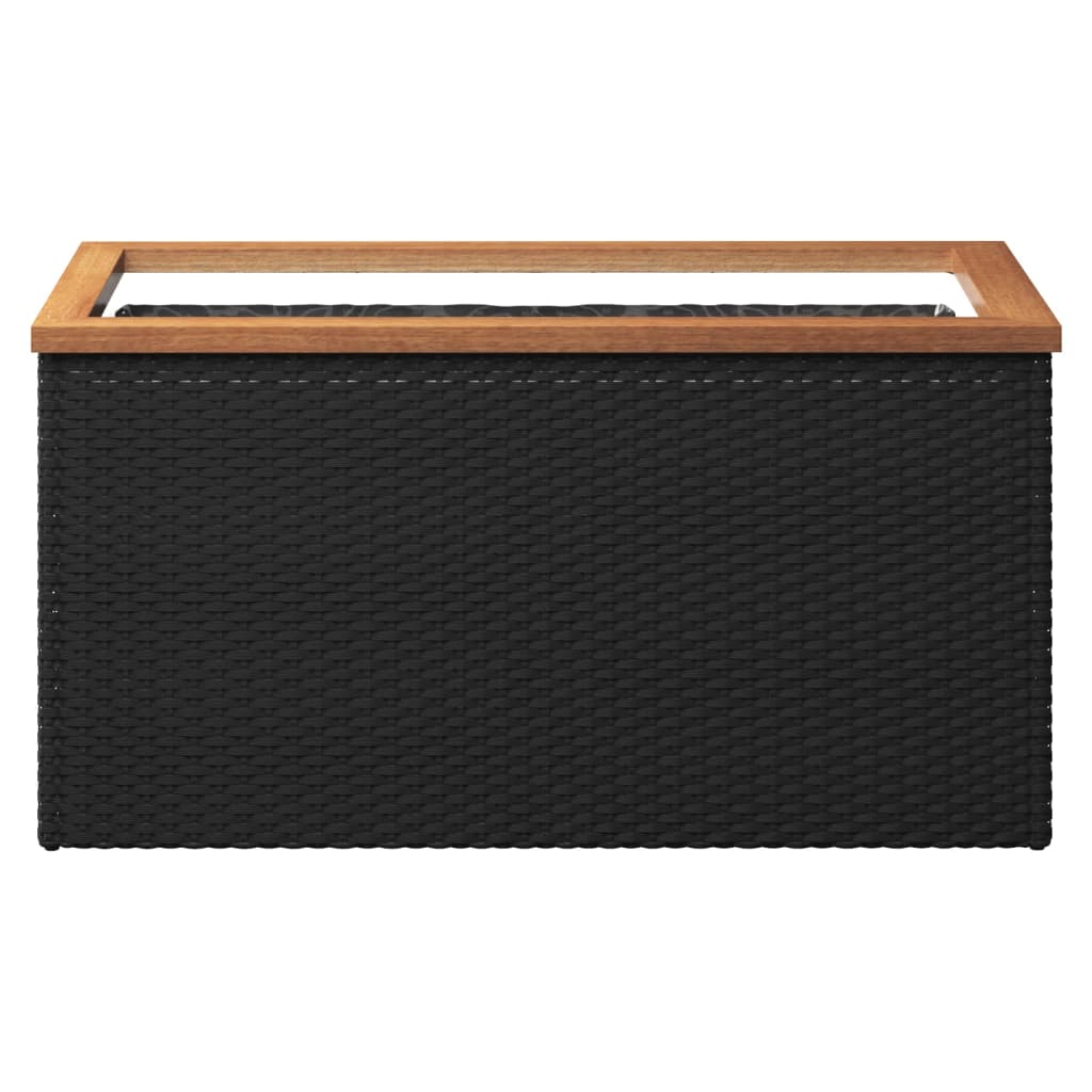 Black Poly Rattan Planter - Durable & Stylish Outdoor Decor