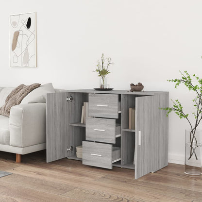 Sideboard Grey Sonoma 91x29.5x65 cm Engineered Wood
