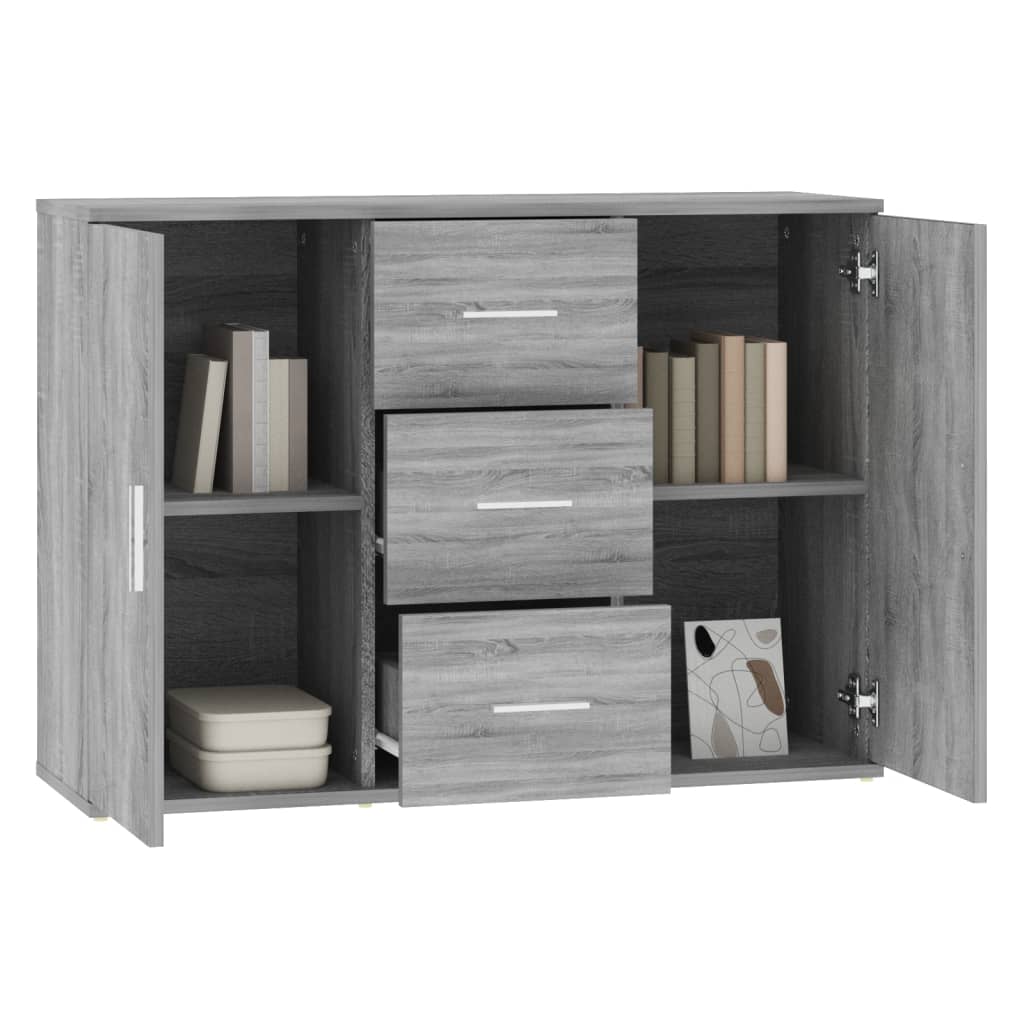 Sideboard Grey Sonoma 91x29.5x65 cm Engineered Wood