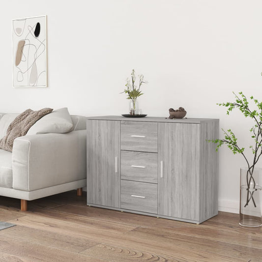 Sideboard Grey Sonoma 91x29.5x65 cm Engineered Wood