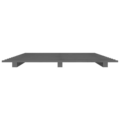 Solid Pine Wood Bed Frame - Grey, 90x200 cm, No Mattress Included