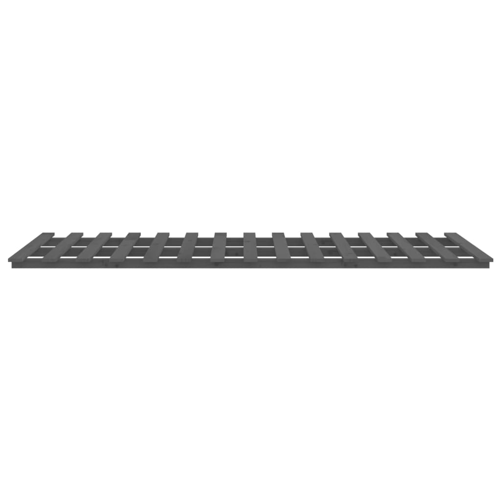 Solid Pine Wood Bed Frame - Grey, 90x200 cm, No Mattress Included